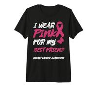 Uso Rosa para MI Mejor Amigo Conciencia del CÁNCER DE Mama Camiseta Premium