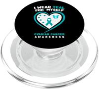 Uso Verde Azulado para mí Conciencia sobre el cáncer de Ovario PopSockets PopGrip para MagSafe