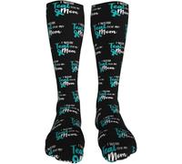 Uso Verde Azulado Por El Cáncer De Ovario De Mi Mamá Calcetine De Termicos Pantorrilla Novedosos Calcetines De Altos Deportivos Divertidos Calcetines De Oficina Vestir