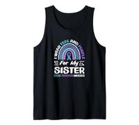 Uso Verde Azulado y Morado para la prevención del Suicidio de mi Hermana Camiseta sin Mangas