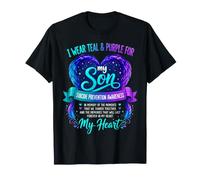Uso Verde Azulado y Morado para la prevención del Suicidio de mi Hijo Camiseta