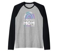 Uso Verde Azulado y Morado para la prevención del Suicidio de mi Madre Camiseta Manga Raglan