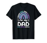 Uso Verde Azulado y Morado para la prevención del Suicidio de mi papá Camiseta