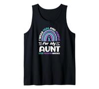 Uso Verde Azulado y Morado para la prevención del Suicidio de mi tía Camiseta sin Mangas