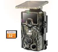 usogood Cámara de Caza Solar 4k 48mp, 0,2s Tiempo de Disparo de Camara Fototrampeo de Nocturna, Impermeable IP66, BateríA de Li-Ion de Alta Capacidad Incorporada con Tarjeta de Memoria 32GB