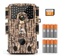 usogood Cámara de Fototrampeo 4K, Cámara de Caza con Visión Nocturna, Detección de Movimiento PIR y Tarjeta de Memoria 32GB, Impermeable IP66 para Monitoreo de Animales y Seguridad en Exteriores