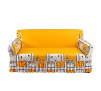 USOHJZ 1/2/3/4 Asiento de sofá Falda cojín de Respaldo for la Sala de Estar Impermeabilizan la Funda de la Cubierta del sofá Protector(Yellow,1Pc 1-Seat 90-140cm)