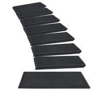 USOHJZ 15pcs Carpet Stair Treads Set Non Slip Soft，Skid Resistant, Washable, Reusable, and Easy To Install(Black)