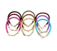 USOHJZ 2Pcs 30/40/50/60cm PU Leather Woven Bag Handles