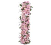 USOHJZ Camino Artificial, hilera de Flores, arreglo Boda, decoración Floral, Accesorios Fondo, Mesa, Camino, for Fiesta y Evento para Bodas(Pink,45x200cm)