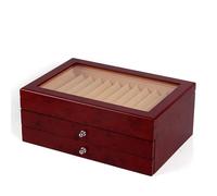 USOHJZ Estuche de exposición bolígrafos organizado, estuche organizador almacenamiento for coleccionista madera estilográfica 3 capas y 34 ranuras, mantiene ordenado el espacio trabajo