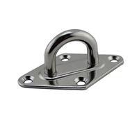 USOHJZ Gancho de placa ojo almohadilla acero inoxidable 304 diamante 4 piezas for ganchos techo suspensión, gancho aplicación marina(8mm)