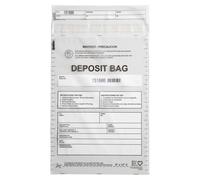 USPACKSMART - Bolsas de plástico transparente para depósito de 22,86 x 30,48 cm | Depósitos bancarios seguros, manejo de efectivo o transporte seguro de divisas | Códigos de barras secuenciales | A