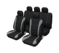 USQBUZHHK Protectores de Asiento Fundas Asiento Coche Lavables Tamaño Universal para Renault para Logan(Juego Completo Gris)