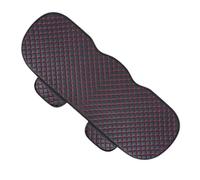 USQBUZHHK Protectores de Asiento Fundas Asientos Coche Protector Universal Asiento Cuero PU Four Seasons Cojín Alfombra Silla(Parte Trasera roja 1 Pieza)