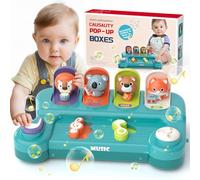 usrela Juguetes Bebes 12-18Meses Montessori Juguetes para Niña de 1 2 Año, Animales Pop-up Interactivo con Sonidos, Causa y Efecto Interactivo para Niños 1 2 3 Años Regalo Educativo