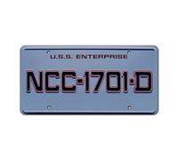 USS Enterprise: The Next Generation NCC-1701-D - Placa de matrícula con Sello de Metal