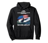 USS George Washington Carver SSBN-656 Bandera Americana Sudadera con Capucha