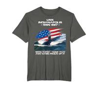 USS Indianapolis SSN-697 - Bandera estadounidense de veterano submarino Camiseta