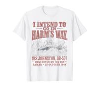 USS Johnston en Harms Way Historia de la Segunda Guerra Mundial Camiseta