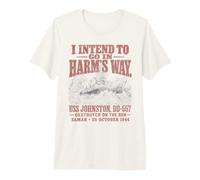 USS Johnston en Harms Way Historia de la Segunda Guerra Mundial Camiseta Premium