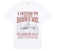 USS Johnston en Harms Way Historia de la Segunda Guerra Mundial Comfort Colors Adult Heavyweight T-Shirt