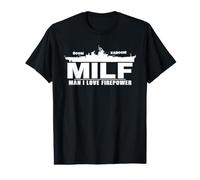 USS Missouri Man I Love Firepower Acorazado Estadounidense Camiseta gráfica económica