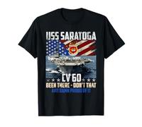 USS Saratoga CV-60 Portaaviones veterano bandera de Estados Unidos vintage Camiseta