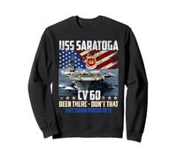USS Saratoga CV-60 Portaaviones veterano bandera de Estados Unidos vintage Sudadera