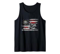 USS Theodore Roosevelt CVN-71 Camisa Patriotic Veterans Day Camiseta sin Mangas