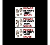 USSP&S - Pegatina decorativa con texto en inglés "Please Remove your shoes" (3 unidades)