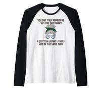 Usted NO Puede Comprar Felicidad Casar ESCOTTISH Mujer Gafas de Sol Meme Camiseta Manga Raglan