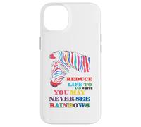 Usted puede nunca ver cotización Rainbows Zebra LGBTQIA Carcasa para iPhone 14 Plus
