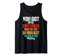 Usted Tiene Este Divertido Examen Escuela Retro Maestro apreciación Camiseta sin Mangas