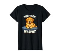 Usted tomó mi Lugar Divertido dueño Perro Humor diseño Camiseta gráfica económica, Mujer, Negro, M