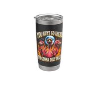 ustedes sigan adelante voy a dilly dally flamingo Vaso térmico de acero inoxidable de doble pared