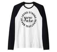 Ustedes Son Hombres y Mujeres Cristianos Fuertes Agradecidos Camiseta Manga Raglan