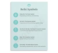 Usui Master Symbols Poster The Final Three Symbols and Attunements Canvas Wall-Art for Certification Space(Unframed,08x12inch(20x30cm))