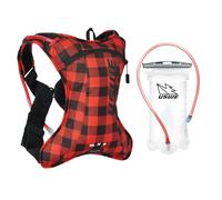 USWE Outlander XC - Mochila de hidratación para correr, senderismo, con bolsa de agua (1.5 L/50 onzas), Hydropack para hombres y mujeres, equipo de mochila y equipo para ciclismo, MTB (rojo franela