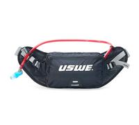 USWE Zulo - Cadera de hidratación con organizador y bolsillos laterales, cinturón de cadera sin rebote, Carbon Black, 2L