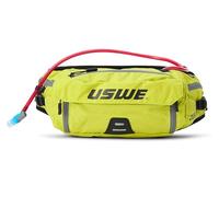 USWE Zulo Hydration - Cadera de hidratación con organizador y bolsillos laterales, cinturón de cadera sin rebote (amarillo loco, 6L)