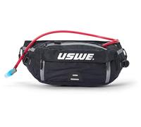 USWE Zulo Hydration - Cadera de hidratación con organizador y bolsillos laterales, cinturón de cadera sin rebote (negro carbón, 6L)