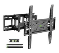 USX MOUNT Soporte de pared para TV de movimiento completo para la mayoría de televisores de 32 a 70 pulgadas de hasta 99 libras, soporte de pared para TV con brazos articulados duales, giratorio,