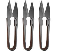 USYSGT Tijeras forma U Tijeras de sastre, 3 piezas mini tijeras de costura tijeras de corte de pelo tijeras de tela bordado Clippers para artes, manualidades y proyectos de bricolaje, negro