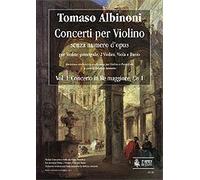 UT ORPHEUS ALBINONI TOMASO - VIOLIN CONCERTOS WITHOUT OPUS NUMBER VOL.1 : CONCERTO IN D MAJOR