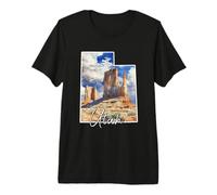 Utah Arte en Acuarela de Paisajes Camiseta Premium
