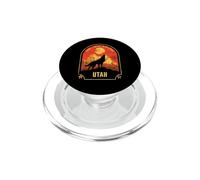 Utah Live Love Explora el diseño Angustiado del Lobo aullador PopSockets PopGrip para MagSafe