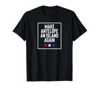 Utah Make Antelope an Island Again Great Salt Lake Camiseta gráfica económica, Hombre, Negro, S
