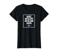 Utah Make Antelope an Island Again Great Salt Lake Camiseta gráfica económica, Mujer, Negro, XL