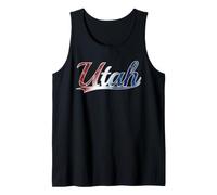 Utah Patriotic Red White and Blue USA American Pride Camiseta sin Mangas